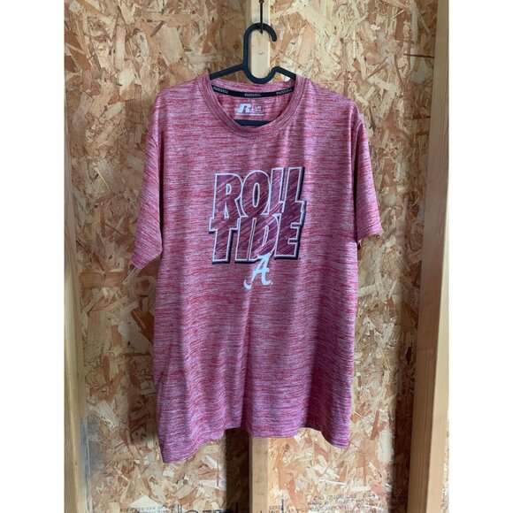 Russell Athletic Red Heather University Of Alabama "Roll Tide" Graphic Tee Shirt - Picture 3 of 9